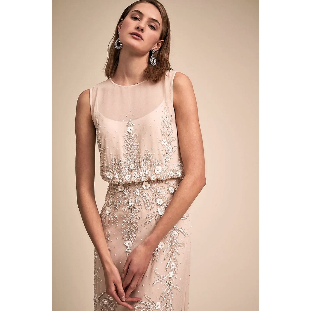 Anthropologie x BHLDN Devon Beaded Formal Maxi Dress